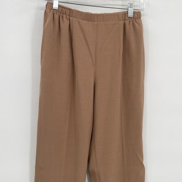 Draper's and Damon's Petites Brown Elastic Waist Straight Leg PS Petite Small - Picture 2 of 9
